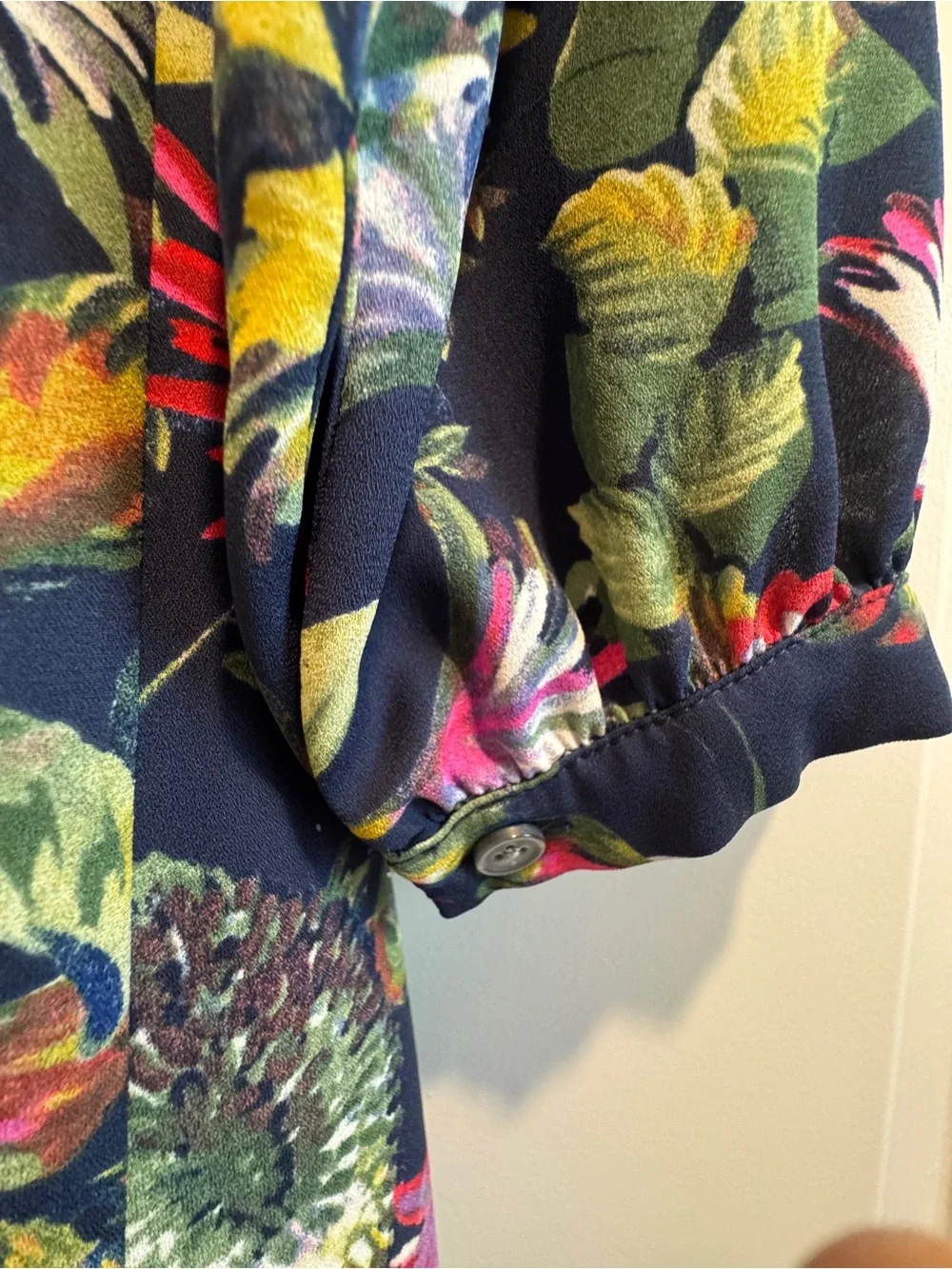 J. Crew Navy Tropical Dress